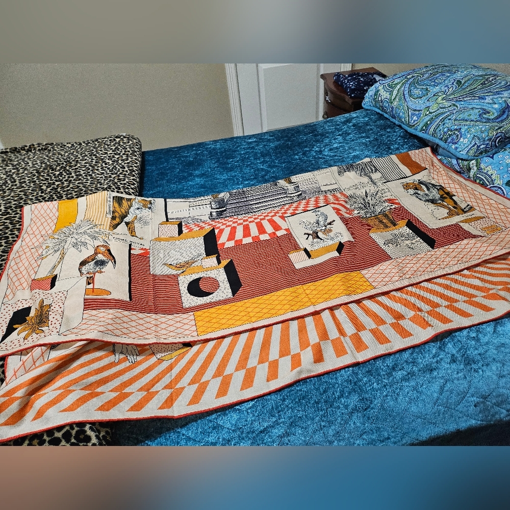 Hermès Grand Théâtre Nouveau Shawl. - Picture 7 of 12